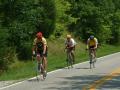 Alan Darby, Don Feeney and Tim Chilton ride along on KY 148 just a dozen or so miles from the end of an excellent adventure that is the Salt River Ford century.